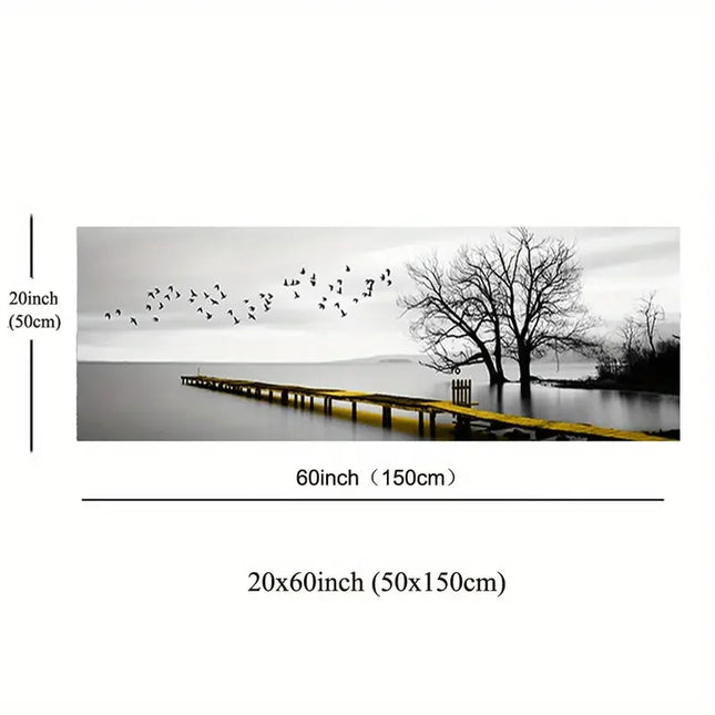 1pc Industrial Style Bridge Scenery HD Canvas Painting Art Posters for Home and Office Decor Wall Pictures Frameless