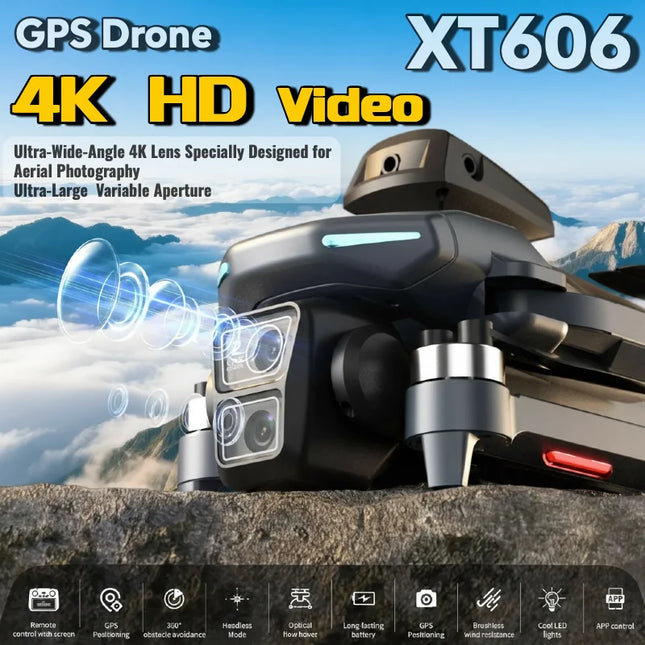 2026 Lenovo XT606 MAX GPS Drone 4k Professional 8K HD Camera FPV Wish Screen Drone 360° Obstacle Avoidance Quadcopter Toys Drone