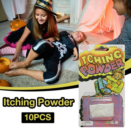 10PCS Itch Itching Powder Packages Halloween Trick Prop Itching Powder Prank Halloween Party Supplies
