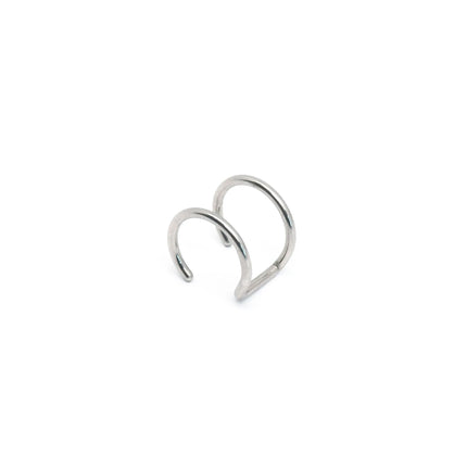 Fashion Stainless Steel Fake Piercing U-shaped Double Layer Ear Clips Lip Clip for Women Charms Ear Bone Nail Ear Cuff Jewelry