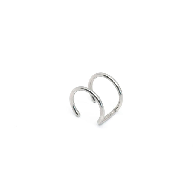 Fashion Stainless Steel Fake Piercing U-shaped Double Layer Ear Clips Lip Clip for Women Charms Ear Bone Nail Ear Cuff Jewelry