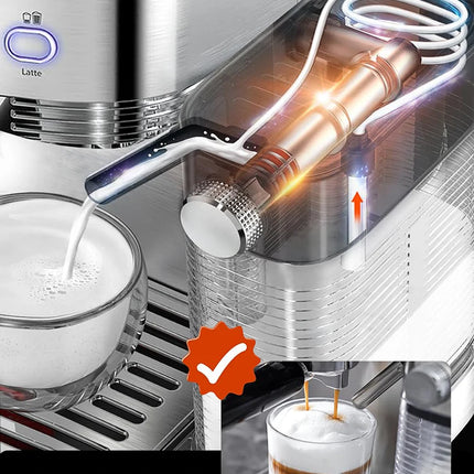 Cafelffe Coffee machine Automatic cafeteria Cappuccino Latte Espresso maker Fully Automatic Milk Froth Stainless Steels 3in1