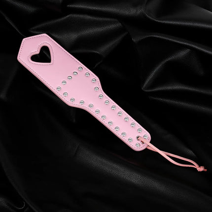 Riveted Heart Slapper Paddle Spanking Adult Game for Couples Sex Toy Flogger Whip Fetish Slave Flirting Bondage Boutique Studded