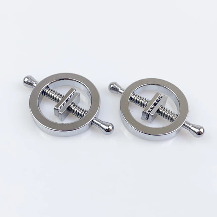 BDSM 1 Pair Metal Nipple Clamps Adjustable Breast Spring Clamps Bondage Sex Slaves Nipple clips Adult Sex Toys For Woman