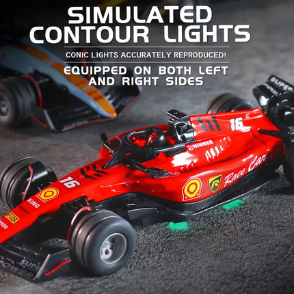 F1 Formula Racing Car 1:64 RC Car mini 2.4G APP Control  Alloy Remote Control Car with Light Toys for Children's Christmas Gifts