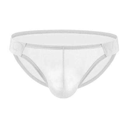 Men's 20D Ultra-Thin Briefs Low Waist Bold Bulge Pockets Sexy Fitted Triangle Underwear High Transparency Comfortable Briefs