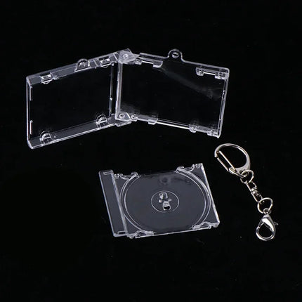 1/30Pcs Blank Album Mini CD Case Keychain DIY Peripheral Commemorative Keyring for Car Backpack Key Pendant Hanging Decoration