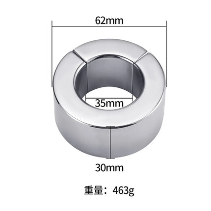 Stainless Steel Magnetic Ball Stretcher Heavy Silver Penis Ring Cock Weighted Exercise Scrotum Pendant Male Bondage Sex Toys