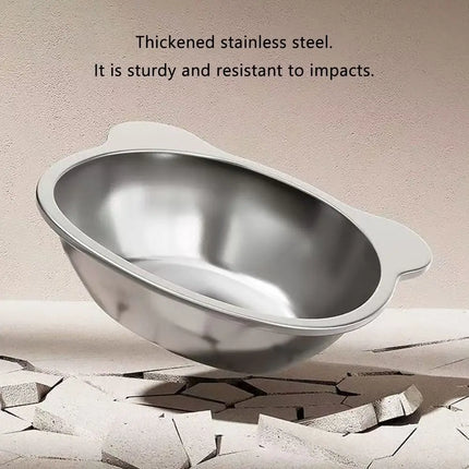 Raised Cat Bowls Tilted Neck Guard Cat Food Bowl 304 Stainless Steel Shatter-resistant Elevated 15° Pet Supplies for Puppy Cat