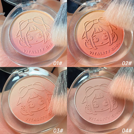 Kakashow Dual gradient blush highlights natural nude makeup brightening cheeks purple blue female niche brand