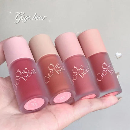 Gege Bear Smooth Multi-purpose Cream Expansion Color Blush Not Easy to Fade Nude Matte Velvet Lip Glaze
