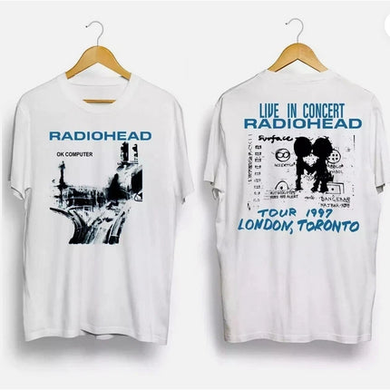 2025 American Vintage Radiohead OK Computer Albums 90s Graphics Summer New Vintage Fashion Men and Women Streetwear