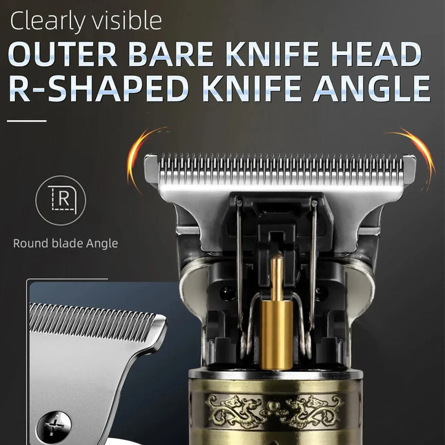 T9 Carving Hair Clipper Professional Hair Cutting Machine Barber Rechargeable Hair Trimmer Metal Haircut Machine Clipper for Men