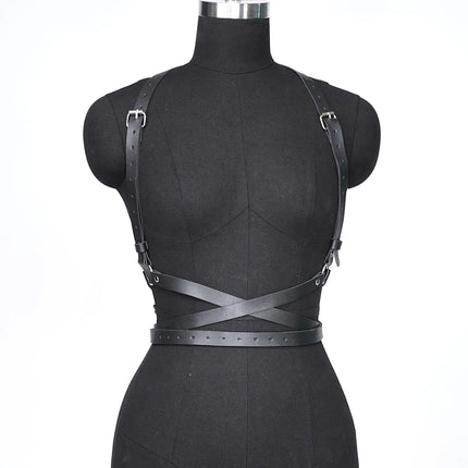Women Fashion Harness Belt Leather Lingerie Suspenders for Women Body Harness Corset Gothic Fetish Clothing Festival Rave Outfit