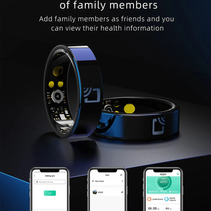R20 Ceramic Smart Ring Support NFC Access Control 7mm Ultra Thin For Men Women Heart Rate Blood Pressure Oxygen IP68 Waterproof