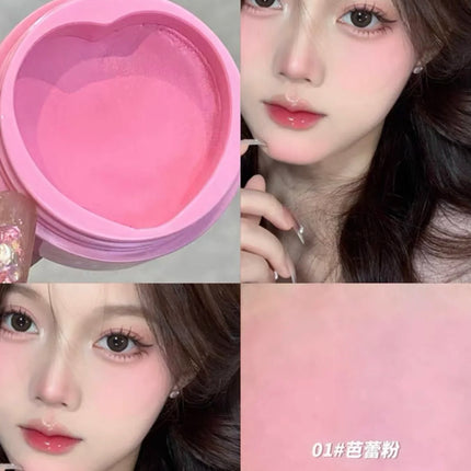 Flortte Air Powder Blush Cream Highlight Natural Nude Repair Brightening Face Thin Glitter Pure Desire Makeup With Puff
