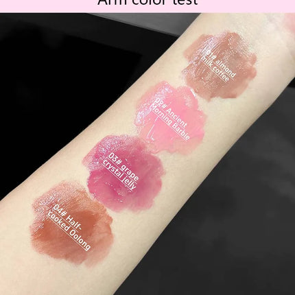 Four Color Happy Rabbit Water Gloss Lip Glaze Set Light and Smooth Texture Moisturizing Easy to Color Lip Gloss Lipstick