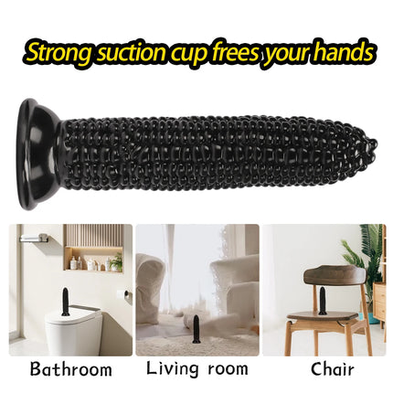 Unique Corn-shaped Dildo Grain Design with Strong Suction Cup Butt Plug Adult Sex Toy Anal Plug Erotic Male Masturbator Pleasure