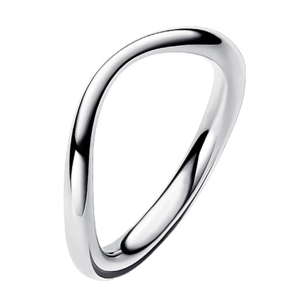Fashionable 925 Sterling Silver Tri-Color Connected Heart, Interwoven, Sliding Heart, and Organic Double-Layer Ring - Couple Style Jewelry
