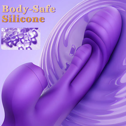 3 IN 1 App Control Tapping Flapping Vagina Rabbit Vibrator for Women Wiggle Tongue G-Spot Masturbator Adult Sex Toys for Women