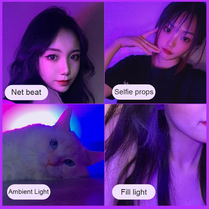 Colorful LED Night Lamps RGB Atmosphere Fill Light Rechargeable Bedroom Photography Lighting Room Decor Luz De Preenchimento New