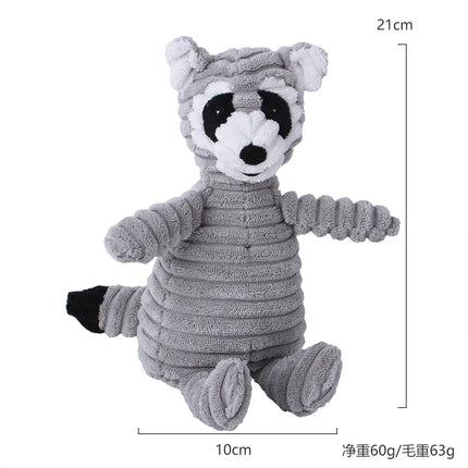 Pet Dog Molar Toy Vent Training Corduroy Monkey Pig Voice Plush Toy Dog Tooth Cleaning Supplie Dog Toys for Large Dogs