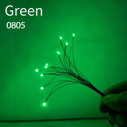 20PCS Wired Chip Led SMD 3V Led Lamp For Models Train Pre-soldered Micro Litz