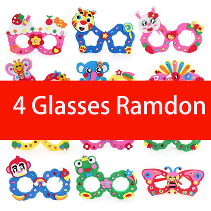EVA Diamond Glasses Children's Craft Toy DIY Creative Paste Material Package Kindergarten Festival Performance Props School Supp