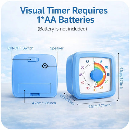 School Visual Timer Children Visual Timer With Night Light Kitchen Accessories Stop Watch Digital Stopwatch Pomodoro