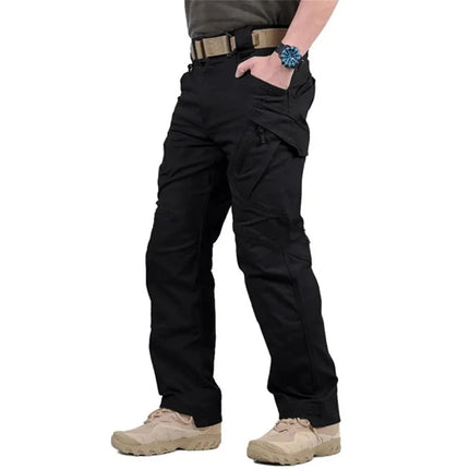 Plus Size Mens Tactical Pants Multiple Pocket Elasticity Military Urban Commuter Tacitcal Trousers Men Waterproof Cargo Pants QC
