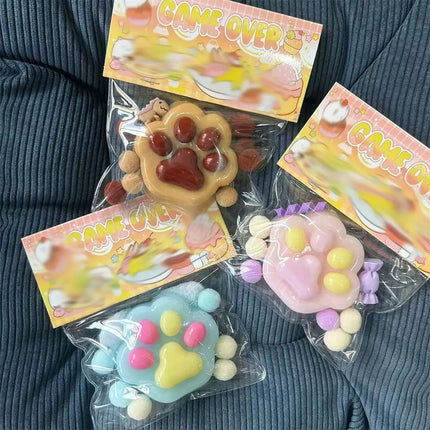 Mochi Taba Squishy NEW Fidget Toy Anti-stress Mini Kawaii Cat Paw TPR Small Cat Paw Cute Pink Cat Foot Pinch Decompression Toy