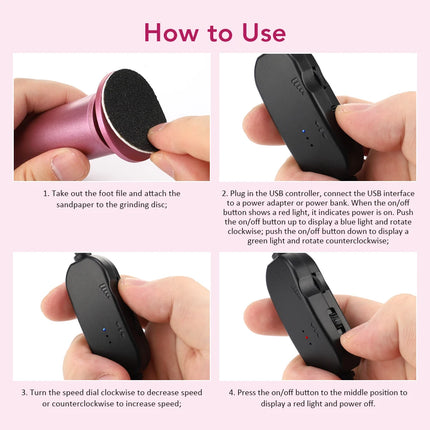 Electric Callus Peel Remover Foot File Hard Dead skin Polisher Exfoliating Grinding Pedicure Feet Care Tools Smooth Machine