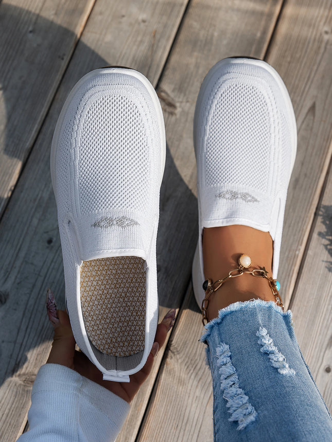 Women's shoes, women's sports shoes, lazy people can wear breathable casual shoes with mesh