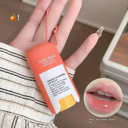 [MP]Gege bear 8.2g Large Capacity Lip Balm Keychain Pendant Hydrating & Moisturizing Lip Care As Lipstick Base & Accessory