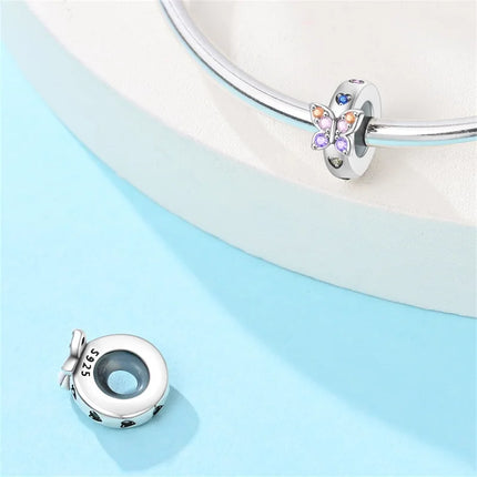 Original 925 Sterling Silver Charms Beads Cute Mushroom Unicorn Love Wings Pearl Charm for Bracelet Pendant Woman Girl Jewelry