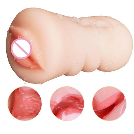 Male Masturbation Cup Adult Male Sex Toy Realistic 3D Lips TPE Experience Adult Supplies Sex Toy 18+ Aircraft Cup