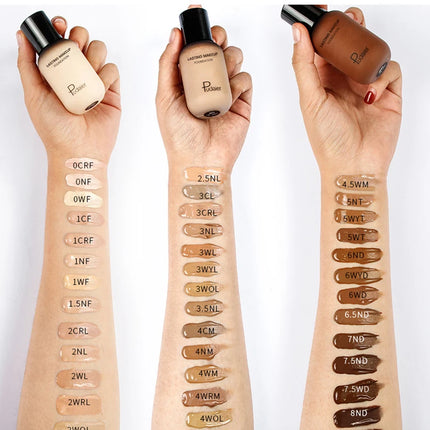 Wheat Color Liquid Foundation European And American Makeup Base Tanning Yellow Black Skin Waterproof White Foundation Cosplay