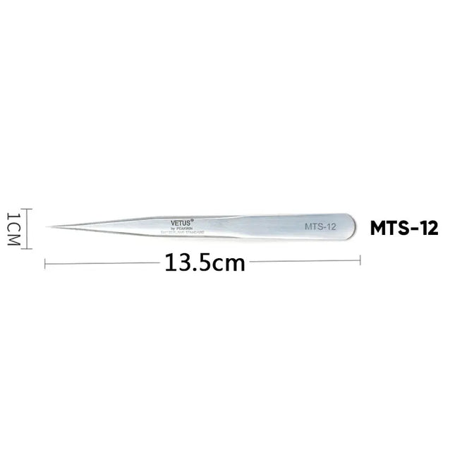 1Pc New VETUS Eyelash Tweezers Stainless Steel Superhard High Precision Tweezers for Volume Fans Lashes Extension Makeup