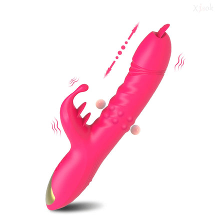Thrusting Rabbit Vibrator for Women Vagina Dlido Vibrator G-Spot Clitoris Stimulator Female Masturbation Sex Toy for Women