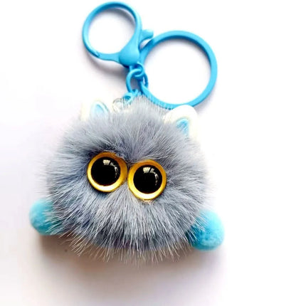 Plush Keychain for Women Soft Car Key Chain Cute Kitten Plushie Pendant for Bag Backpack Purse Decoration, Kawaii Gift Idea