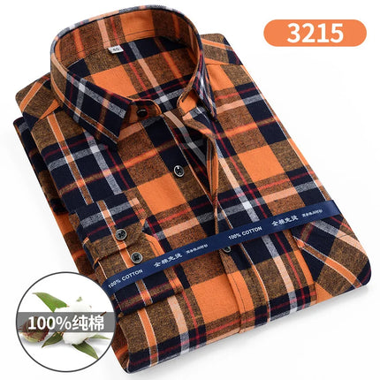 11XL Fits 160 KG Men's Flannel Shirts Long Sleeve Big and Tall 100 Cotton Men's Plaid Flannel Shirts Long Sleeve with Pockets