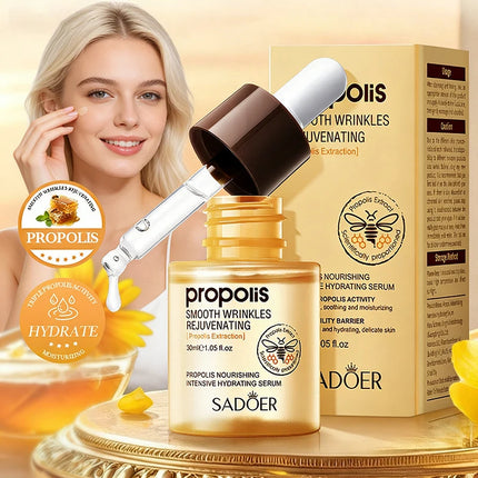SADOER Propolis Face Serum Moisturizing Anti Wrinkles Nourishing Anti-Aging Whitening Facial Essence Skin Care Products