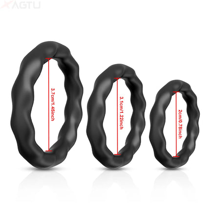 3pcs/set Cock Ring for Men Delay Ejaculation Penis Ring Sex Toys Lock Penisring Cockring Adult Male Sex Supplies