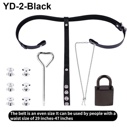 NSFU Black/Red Male Chastity Belt PU Material Cock Lock Assisted Restraint T-Pants Harness Sexy Accessories Sex Toy For Men 18+