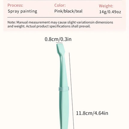 High-Precision Eyelash Tweezers for Under Eye and Chin, Flat-Mouth and Slender Design, Ergonomic Grafting Tool