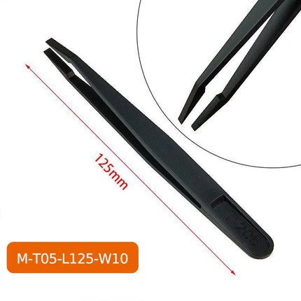 8pcs/Set Anti-Static ESD Plastic Tweezers Set Curved & Straight Forceps for Electronic PCB Repair Anti-Static Hand Tools