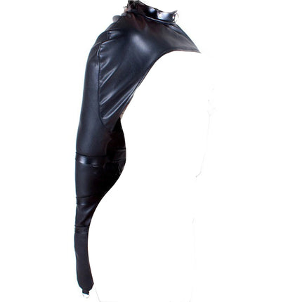 BDSM Bondage Arm Binder,Behind Back StraightJacket,Leather Armbinder Restraint Slave Lockable Glove,SM Binding Sex Toy For Women
