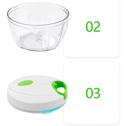Food Shredder Processor Mini Manual Rope Garlic Cutter Meat Mincer Vegetable Onion Cutter Garlic Masher Kitchen Tools Portable