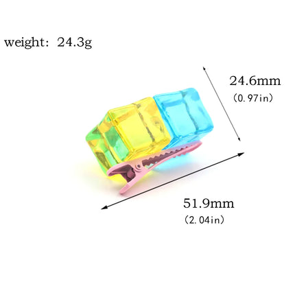 Anime Bocchi The Rock! Gotou Hitori Gotoh Square Hairpin Blue and Yellow Hair Cosplay Accessory Props Girls Women Cos Gift Party