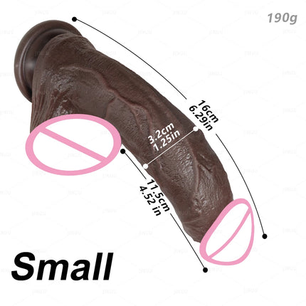 Realistic Man Thick Huge Dildo Soft Anal Vaginal Masturbators Small Fake Penis Adults Sex Toy for Women Suction Cup Big Dick